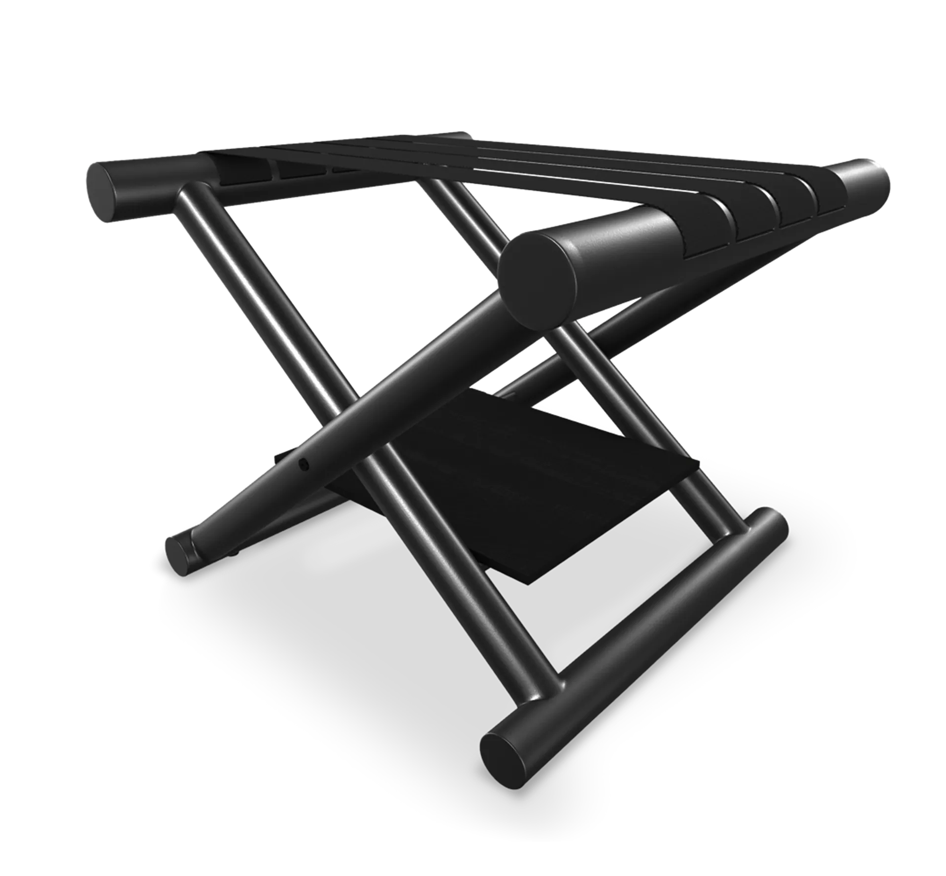 Farangursgrind Bari svört með neðri hillu